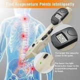 Heswea Electronic Acupuncture Pen Meridian Pen Find Acupoints Automatically with 3 Massage Heads Rechargeable