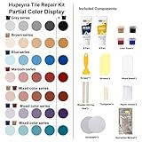 Tub, Tile and Shower Repair Kit (Color Match), Hupeyna Porcelain Repair Kit, Bathtub Repair Kit for Chips Dents Cracks Holes Scratchs, etc. Fiberglass Repair Kit - Offer More Color Options