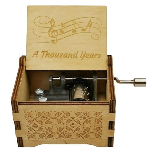 STARRUM A Thousand Years Music Box Laser Hands Crank Musical Box for Men Women Christmas gifts (A thousand years)