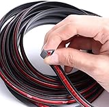 16.4FT 5M T-Shape Rubber Seal Strip Weatherstrip Universal Self Adhesive Auto Weather Draft ​for Car Windshield Edge Moulding Sealing Soundproof T-Type Protector Trim (10 * 6mm)