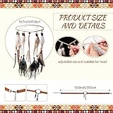 Foaincore 5 Pcs Native Indian Costume Set American Maiden Native Princess Costume Supplies for Halloween(XX-Large)