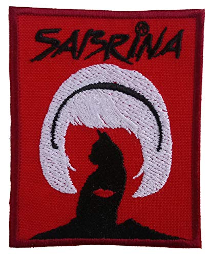 Gene's Trinkets Sabrina Patch, Chilling Adventures of. Embroidered, Iron On, Medium Size 2.9" x 2.4" (75mm x 61mm).