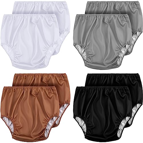 Panitay 8 Pcs Adult Diaper Cover Incontinence Leakproof Plastic Pants Reusable Diapers Cover Waterproof Underwear for Women Men(Multicolored, Medium)