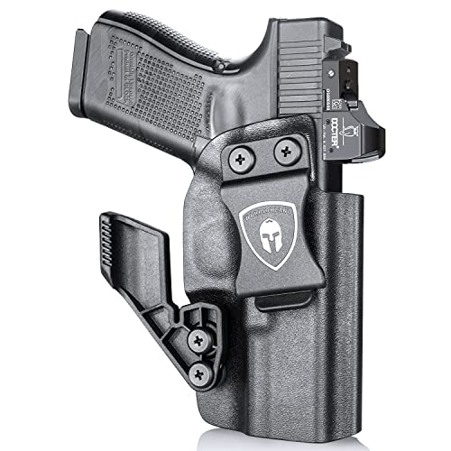 WARRILRAND IWB Kydex w/Claw & Optics Cut, Compatible with Glock 17/19/ 19X Gen 3 4 5 & G22/23/31/32 Gen 3 4 & G44/45/47/49 & G26/27/33, Inside Waistband Concealed Carry, Adj. Retention & Cant, Right