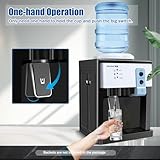 Hot and Cold Water Dispenser 46-194°F Mini 14''H Floorstanding Top Loading Water Cooler Dispenserfor 1 to 5 Gallon Bottles 110V Desktop Electric Water Dispenser for Office Home Kitchen Classroom