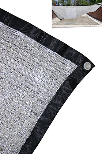 JEXUSUY 70% 10 ft x 20 ft Aluminum Shade Cloth Panels with Grommets
