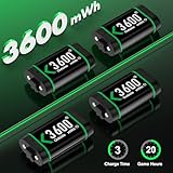 Charger for Xbox One Controller Battery Pack with 4x3600mWh USB Rechargeable Xbox One Battery Charger Station for Xbox Series X|S, Xbox One S/One X/Elite Controllers-Xbox One Accessories 1500mAh