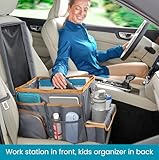 High Road CarHop Car Seat Organizer - Back Seat Organizer for Kids or Front Seat Organizer for Drivers with Cup Holders, Tray Top, Side Pockets and Soft Cooler or Storage Compartment