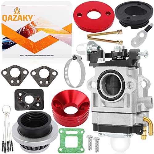 QAZAKY Carburetor for 33cc 40cc 43cc 47cc 49cc 50cc 52cc Pit Dirt Mini Pocket Rocket Kids Bike 2-Stroke Engine Scooter ATV Quad Chopper Moped Go Kart Hedge Trimmer Brush Cutter Edger Cultivator Blower