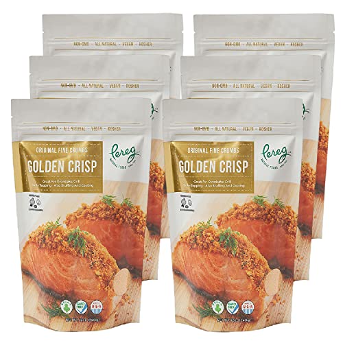 Bread Crumbs (12 Oz x 6 Pack) - Golden Crisp Wheat Bread Crumbs - Bread Crumbs for Coating & Stuffing - Coat Burger, Schnitzel, Vegetables, Meatballs - Resealable Packaging