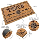 Not a Trap Door Doormat Outdoor 30x17 Inch, Definitely Not a Trap Door Mat, Definitely Not a Trap Door Outdoor Doormat, Definitely Not a Trap Door Rug, Dnd Decor, Funny Nerd Gift, Funny Geek Decor