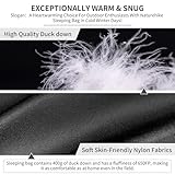 Naturehike Ultralight Duck Down Cold Weather Sleeping Bag, 750FP Compact Sleeping Bag 3-4 Season for Adults & Kids, Waterproof - Backpacking, Camping, Hiking, Traveling with Compression Sack, Black