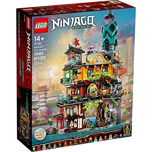 LEGO NINJAGO City Gardens Playset Featuring 19 Minifigures - 10th Anniversary Edition 71741 Building Kit(5,685 Pieces)