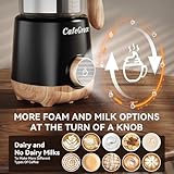 CafeGrace 8-IN-1 Milk Frother and Steamer, 21oz/600ml Split Stainless Steel Automatic Hot and Cold Foam Maker and Milk Steamer for Latte, Cappuccino, Macchiato, Hot Chocolate, Hot Milk