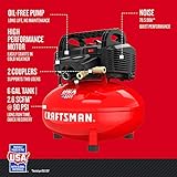 CRAFTSMAN Air Compressor, 6 Gallon, Pancake, Oil-Free with 13 Piece Accessory Kit (CMEC6150K)