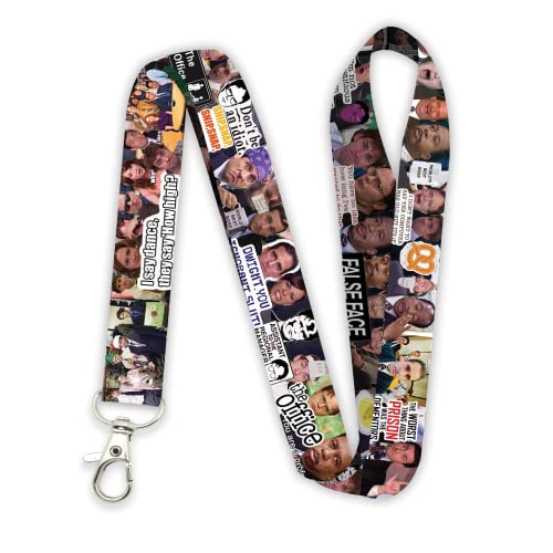 The Office TV Show Funny Lanyard Keychain White