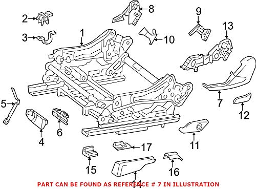 Genuine OEM Seat Back Recliner Mechanism Cover for Mercedes 16691020049051