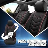 ADERN Car Seat Covers for Volvo XC90 2003-2024, Premium Nappa Leather Car Seat Cover, Stylish Sport Seat Covers， Automobile Seat Cover Sets.(Standard 5 Seats/Black)