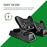 Cooling Stand for Xbox One/One S/One X, CTPOWER Vertical Charging Station with 2 Pack 600mAh Batteries, Games Storage, Dual Controller Charging Station