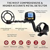 ULHUND Upgraded Metal Detector for Adults-Professional Higher Accuracy 9 Gold Detector with LCD Display, Advanced DSP Chip with 12'' Detection Depth