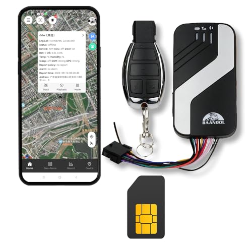 BAANOOL BN-403D 2G/4G/Bluetooth GPS Tracker for Vehicles Fuel Car Tracker Device Truck Motorcycle Hidden Locator with a SIM Card