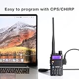 BAOFENG UV-5G (UV-5X) GMRS Handheld Radio, Long Range Rechargeable Two Way Radio for Adults NOAA Weather Receiver & Scanner, with Two 15.5" High Gain Antenna & Programming Cable Support Chirp, 2 Pack