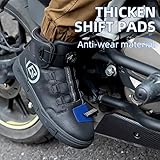 ROCKBROS Motorcycle Shoes for Men Reinforced Leather Motorcycle Riding Shoes Anti-slip Breathable Motorcycle Riding Boots Motorcycle Protective Footwear