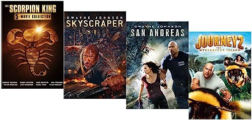Dwayne Johnson 8-Movie Collection: San Andreas / Skyscraper / Journey 2: Mysterious Island / The Scorpion King 1,2,3,4 & 5 [DVD, 8-Pack] Region 1/A