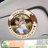 Drive Safe I Need You Here With Me Visor Clip Photo Frame, Drive Safe Picture Frame Car Visor Clip, Car Picture Frame Visor Clip, Drive Safe Visor Clip For Him, Couple Car Visor Picture Frame