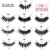 Ellazzle 50 Pairs Faux Mink Eyelashes Wholesale Lashes Pack, Lashes Natural Look 16mm-20mm False Eyelashes Pink