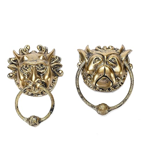 Labyrinth - Set of 2 - Door Knockers 3D Fridge Magnet - Knocker Antique Bronze Art Decorative