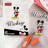 westlake art Patch Iron-On Mickey Mouse Patches Applique, 0.2 Oz, Bundle with Embroidery Scissors-Timeless Charm, Easy Application for DIY Crafts, Clothing, Bags (Pack of 4)