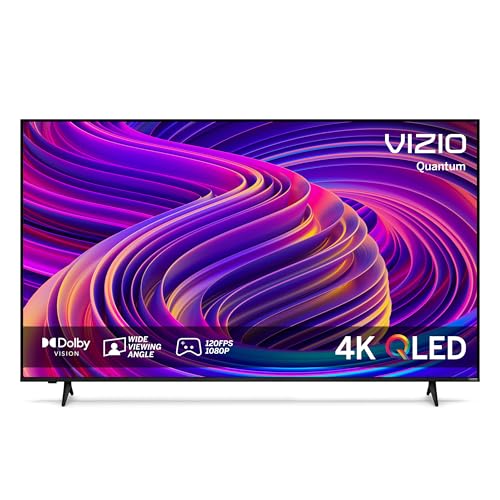 VIZIO 75-inch Quantum 4K QLED Smart TV with Dolby Vision, 120FPS @ 1080p PC Gaming, WiFi 6, Bluetooth Headphone Capable, Apple AirPlay, Chromecast Built-in (New)- M75Q6-L4