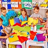 Spakon 120 Pcs 100th Day of School Classroom Favors Poster Boards Bulk 21'' x 15" Large Poster Paper Poster Cutting Board for School Projects Classroom Crafts Art Exhibits Office Supplies(Colorful)