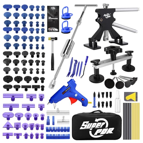 Super PDR Paintless Dent Removal Kit for Car,Body Repair Tools Dent Removal Tools, Hail Damage Repair Tools Dent Puller kit Auto Body Dent Remove Repairs 95% of Car Dents