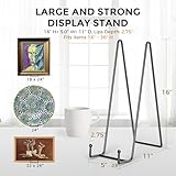 TR-LIFE 16 Inch Heavy Duty Plate Stand (2 Pack) - Metal Display Easel for Large Plates, Picture Frames, Signs, Posters, and Decorative Platters