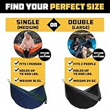 Wise Owl Outfitters Hammock for Camping Single Hammocks Gear for The Outdoors Backpacking Survival or Travel - Portable Lightweight Parachute Nylon SO Orange & Grey