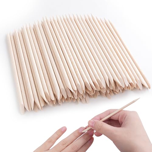 400 Pcs Orange Sticks for Nails, 4.5 Inch Wax Sticks for Waxing, Skin-Safe Cuticle Sticks for Nails Wood, Manicure Pedicure Tool for Manicure & Pedicure