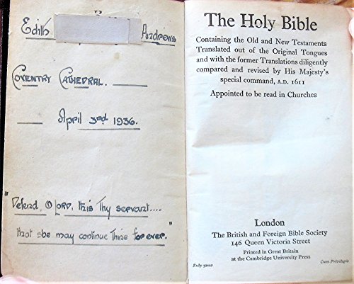 The Holy Bible, containing the Old and New Testaments: translated out of the original tongues; and with the former translations diligently compared and revised, by His Majesty's special command by Anon