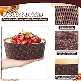 50 Count Panettone Paper Mold Paper Pans for Baking Heat Resistant Paper Baking Cake Pan 6" x 2.4" Disposable Panettone Paper Pan Mold for Muffin Cupcake, Microwave Oven and Freezer Safe