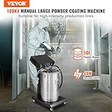 VEVOR Powder Coating System, 40 W 100KV Electrostatic Output Powder Coating Kit with 50L Powder Hopper, 450g Per Minute Powder Coating Machine with Spray Gun and Trolley Base, for Indoor and Outdoor