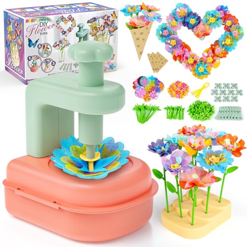 beefunni Flower Bouquet Craft Kit, DIY Arts and Crafts Toys for Kids Ages 4-8, Educational Flower-Making Activity Toy Set for Toddler and Kids, Birthday Gift for 4 5 6 7 8+ Year Old Girls and Boys