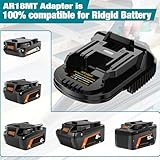 Adapter for RIDGID AEG 18V Li-ion Battery Convert to for Makita 18V Battery, Use for Makita 18V Battery Cordless Power Tools (Adapter Only)