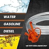 GasTapper Deluxe Siphon Pump for Gas, Diesel & Water - 8' Hose, 4 Gls/Min