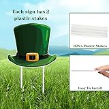 14 Pieces St. Patrick's Day Yard Sign Outdoor Garden Decorations Horseshoe Shamrock Leprechaun Yard Sign Irish Saint Patty's Day Lawn Outdoor Decor with Stakes