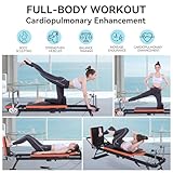 Pilates Reformer,Dpiolrcag Foldable Pilates Machine & Equipment for Home Use and Gym Workout with Jump Board, Suitable for Advanced and Beginners Users, Up to 250 lbs Weight Capacity