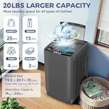 Nictemaw Portable Washing Machine 20Lbs Portable Washer with Drain Pump, 2.8 Cu.ft Compact Washer Machine with 10 Programs 8 Water Levels Compact Laundry Machine for Apartment, Home, Dorms, Rv