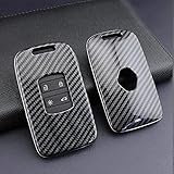 HIBEYO Key Cover Compatible with Renault Kadjar Koleos Clio Scenic Megane Duster Sandero Twingo Car Key Case Key Shell Chains