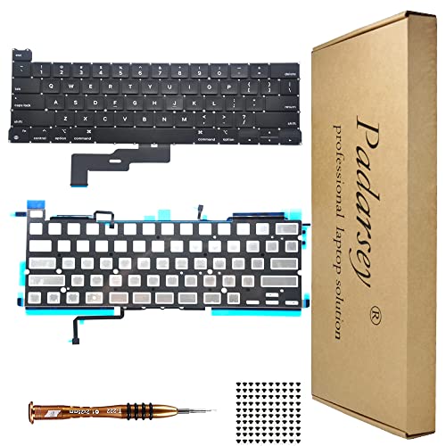 Pardarsey Replacement Backlight Backlit Keyboard Compatible with MacBook Pro 13" A2338 2020 2022 Keyboard US Layout with Keyboard Screws and Screwdriver