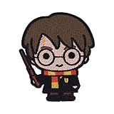 Simplicity Chibi Harry Potter Applique Iron-on Patch for Clothing, Jackets, and Backpacks, 2.625" W x 3.125" H